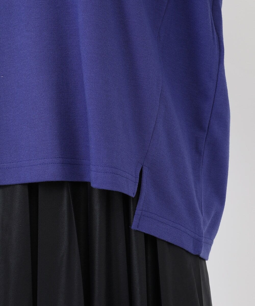 R6KAW65180 HIROKO BIS(小さいサイズ)(メゾン ドゥ サンク) 【小さいサイズ/ 洗える】プリーツジャージーデザインプルオーバー ブルー