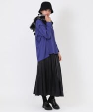 R6KAW65180 HIROKO BIS(小さいサイズ)(メゾン ドゥ サンク) 【小さいサイズ/ 洗える】プリーツジャージーデザインプルオーバー ブルー