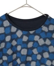 R6KCD10260 HIROKO BIS(小さいサイズ)(メゾン ドゥ サンク) 【小さいサイズ】起毛ブロック切り替えデザインプルオーバー /洗える ネイビー