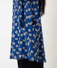 R6KCD11290 HIROKO BIS(小さいサイズ)(メゾン ドゥ サンク) 【小さいサイズ】起毛ブロックサイド切り替えデザインチュニック /洗える ネイビー