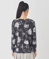 R6KDD60230 HIROKO BIS(小さいサイズ)(メゾン ドゥ サンク) 【小さいサイズ】アートプリントカットソー ネイビー