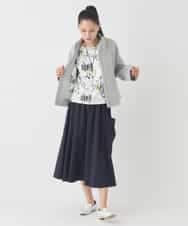 R6KDD60230 HIROKO BIS(小さいサイズ)(メゾン ドゥ サンク) 【小さいサイズ】アートプリントカットソー ネイビー