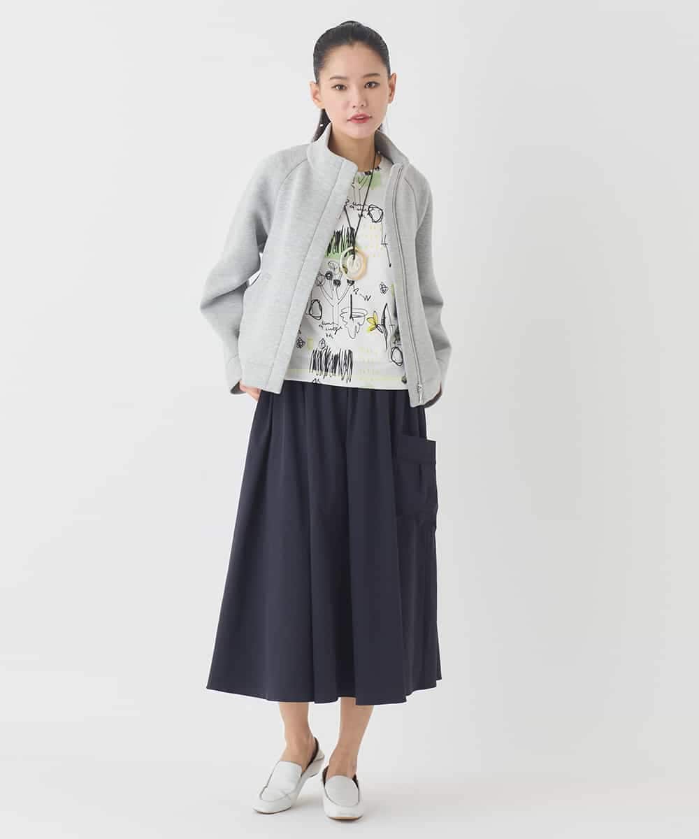 R6KDD60230 HIROKO BIS(小さいサイズ)(メゾン ドゥ サンク) 【小さいサイズ】アートプリントカットソー ネイビー