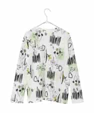 R6KDD60230 HIROKO BIS(小さいサイズ)(メゾン ドゥ サンク) 【小さいサイズ】アートプリントカットソー ネイビー