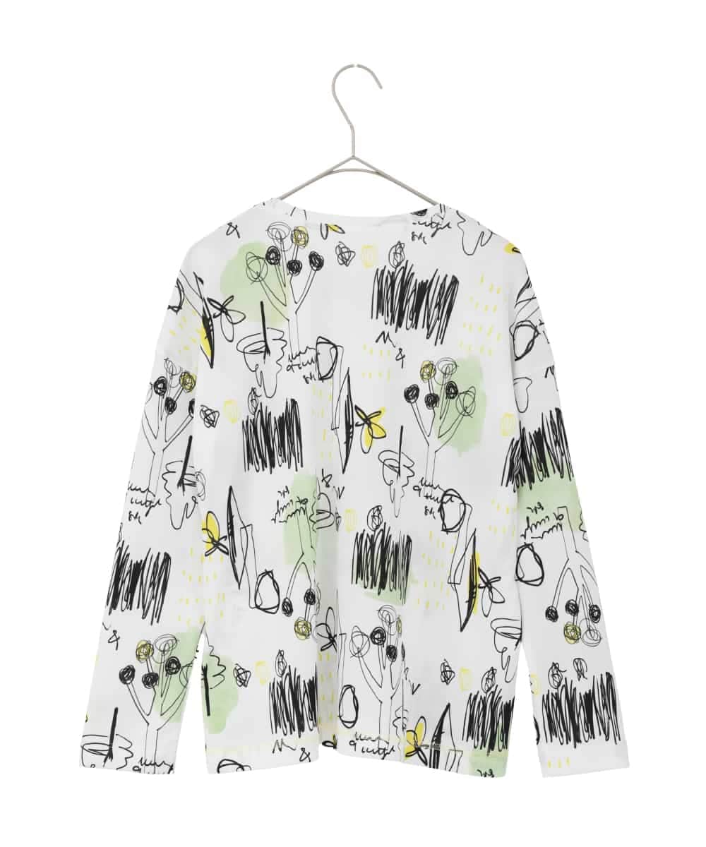 R6KDD60230 HIROKO BIS(小さいサイズ)(メゾン ドゥ サンク) 【小さいサイズ】アートプリントカットソー ネイビー