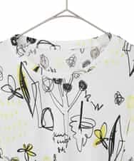 R6KDD60230 HIROKO BIS(小さいサイズ)(メゾン ドゥ サンク) 【小さいサイズ】アートプリントカットソー ネイビー