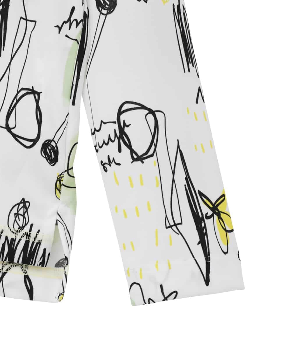 R6KDD60230 HIROKO BIS(小さいサイズ)(メゾン ドゥ サンク) 【小さいサイズ】アートプリントカットソー ネイビー