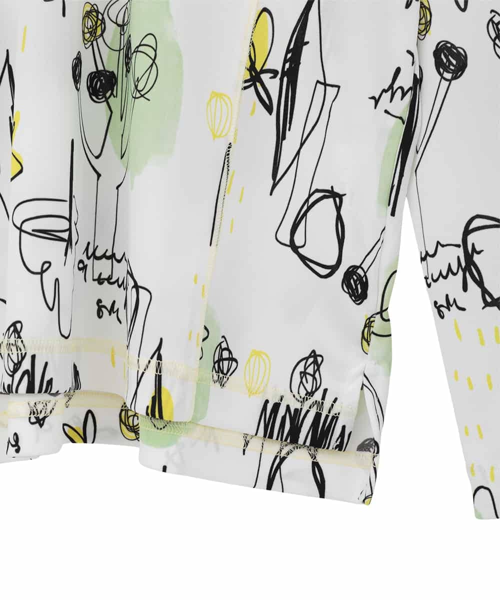 R6KDD60230 HIROKO BIS(小さいサイズ)(メゾン ドゥ サンク) 【小さいサイズ】アートプリントカットソー ネイビー