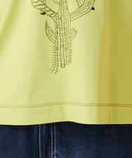 R6KED22190 HIROKO BIS(小さいサイズ)(メゾン ドゥ サンク) 【小さいサイズ】サボテン刺繍コットンTシャツ イエロー