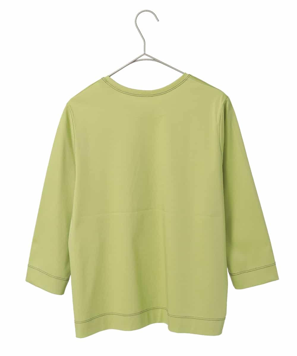 R6KED22190 HIROKO BIS(小さいサイズ)(メゾン ドゥ サンク) 【小さいサイズ】サボテン刺繍コットンTシャツ イエロー