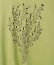 R6KED22190 HIROKO BIS(小さいサイズ)(メゾン ドゥ サンク) 【小さいサイズ】サボテン刺繍コットンTシャツ イエロー