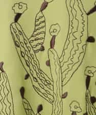 R6KED22190 HIROKO BIS(小さいサイズ)(メゾン ドゥ サンク) 【小さいサイズ】サボテン刺繍コットンTシャツ イエロー