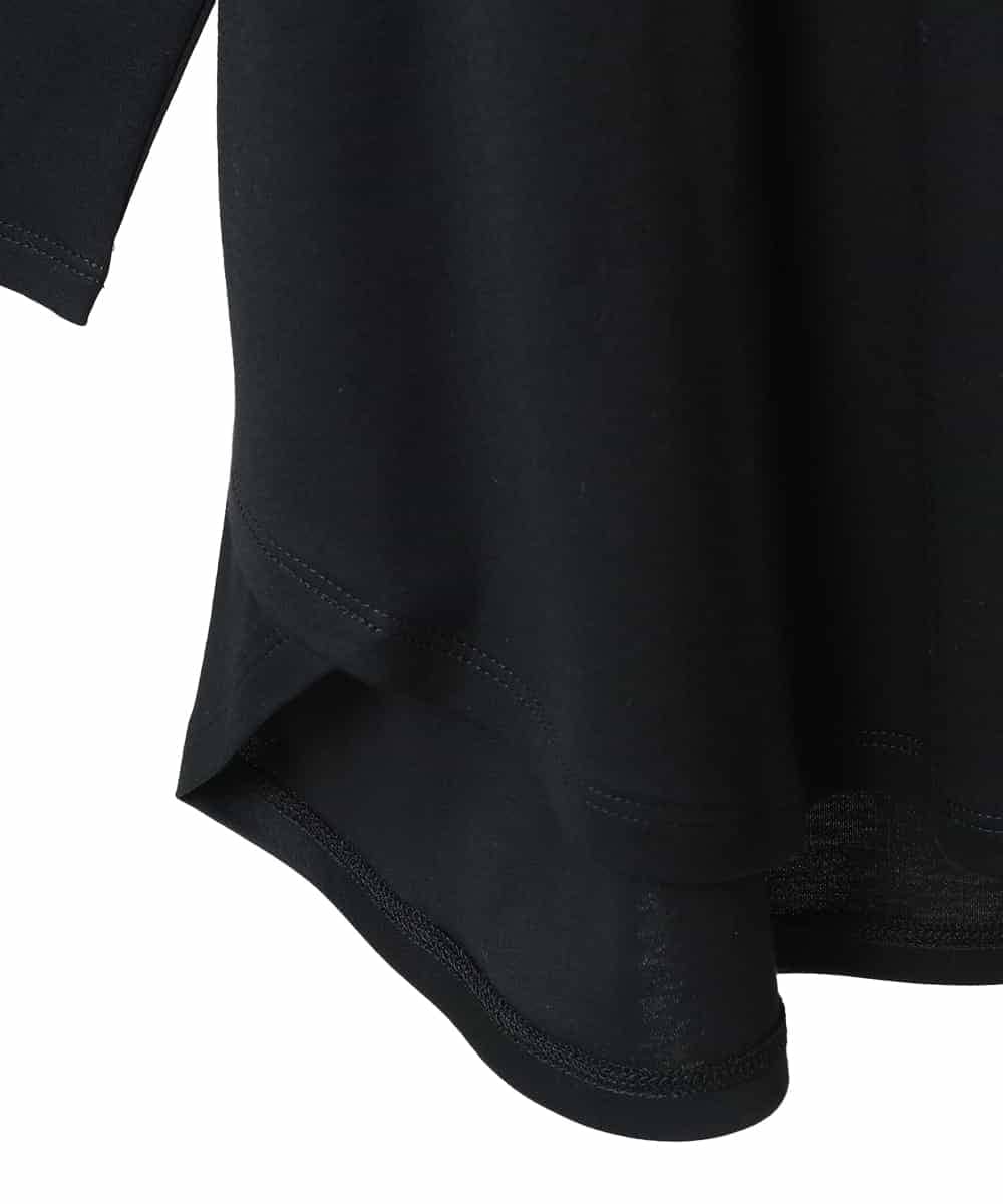 R6KED23230 HIROKO BIS(小さいサイズ)(メゾン ドゥ サンク) 【小さいサイズ】フローラルタイポTシャツ ブラック