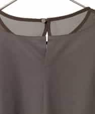 R6KED30160 HIROKO BIS(小さいサイズ)(メゾン ドゥ サンク) 【小さいサイズ】異素材ドッキングフレアカットソー ブラウン