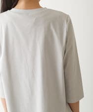 R6KFB36240 HIROKO BIS(小さいサイズ)(メゾン ドゥ サンク) 【小さいサイズ】転写プリントドッキングカットソー ライトグレー