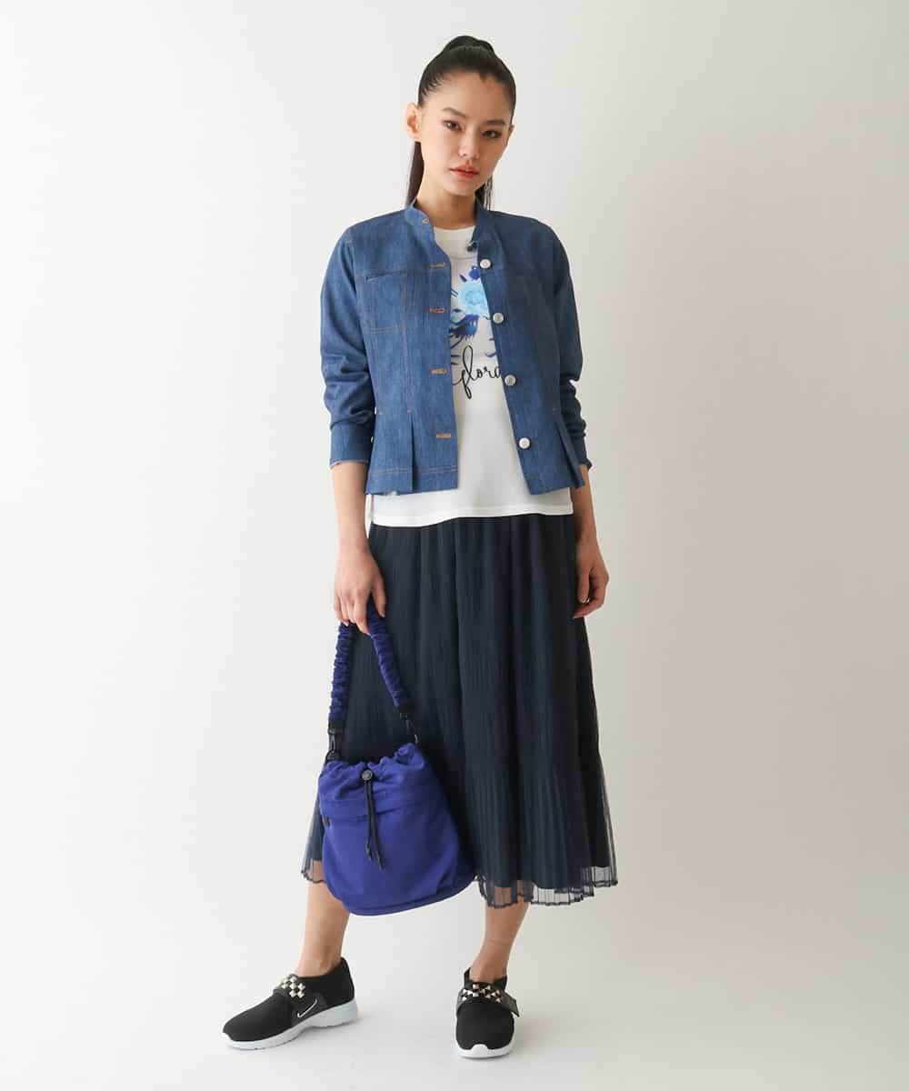R6KFB36240 HIROKO BIS(小さいサイズ)(メゾン ドゥ サンク) 【小さいサイズ】転写プリントドッキングカットソー ライトグレー