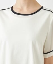 R6KFW37230 HIROKO BIS(小さいサイズ)(メゾン ドゥ サンク) 【小さいサイズ】ショルダーステッチデザインTシャツ ホワイト