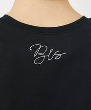 R6KGA07190 HIROKO BIS(小さいサイズ)(メゾン ドゥ サンク) 【小さいサイズ】ステッチ刺繍デザインTシャツ ブルー