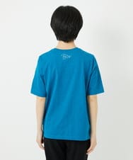 R6KGA07190 HIROKO BIS(小さいサイズ)(メゾン ドゥ サンク) 【小さいサイズ】ステッチ刺繍デザインTシャツ ブルー