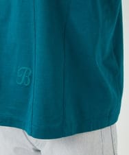 R6KGA11180 HIROKO BIS(小さいサイズ)(メゾン ドゥ サンク) 【小さいサイズ】カーブ切り替えコットンカットソー ブルーグリーン