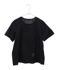 R6KGA11180 HIROKO BIS(小さいサイズ)(メゾン ドゥ サンク) 【小さいサイズ】カーブ切り替えコットンカットソー ブルーグリーン