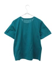 R6KGA11180 HIROKO BIS(小さいサイズ)(メゾン ドゥ サンク) 【小さいサイズ】カーブ切り替えコットンカットソー ブルーグリーン