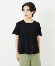 R6KGA11180 HIROKO BIS(小さいサイズ)(メゾン ドゥ サンク) 【小さいサイズ】カーブ切り替えコットンカットソー ブルーグリーン