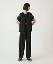 R6KGE30230 HIROKO BIS(小さいサイズ)(メゾン ドゥ サンク) 【小さいサイズ】ストライプレースカットソー ホワイト