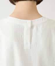 R6KGE30230 HIROKO BIS(小さいサイズ)(メゾン ドゥ サンク) 【小さいサイズ】ストライプレースカットソー ホワイト