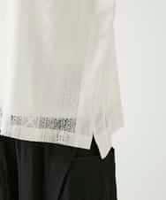 R6KGE30230 HIROKO BIS(小さいサイズ)(メゾン ドゥ サンク) 【小さいサイズ】ストライプレースカットソー ホワイト