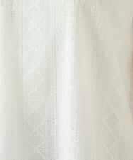 R6KGE30230 HIROKO BIS(小さいサイズ)(メゾン ドゥ サンク) 【小さいサイズ】ストライプレースカットソー ホワイト