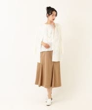 R6KGQ32270 HIROKO BIS(小さいサイズ)(メゾン ドゥ サンク) 【小さいサイズ/洗濯機で洗える/日本製】プリモーディアルカーディガン グリーン