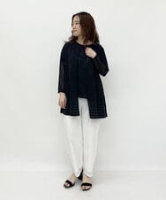 R6KGQ32270 HIROKO BIS(小さいサイズ)(メゾン ドゥ サンク) 【小さいサイズ/洗濯機で洗える/日本製】プリモーディアルカーディガン グリーン