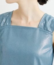 R6KGT29170 HIROKO BIS(小さいサイズ)(メゾン ドゥ サンク) 【小さいサイズ/洗える】メタリックプリントノースリーブトップ グリーン