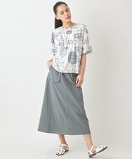 R6KGW64190 HIROKO BIS(小さいサイズ)(メゾン ドゥ サンク) 【小さいサイズ】幾何学POPオフシルエットカットソー イエロー系