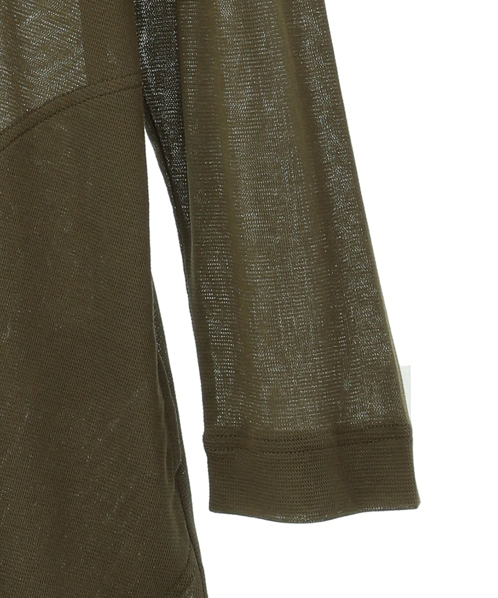 R6KGW66190 HIROKO BIS(小さいサイズ)(メゾン ドゥ サンク) 【小さいサイズ】スリットフレアヘムニットカーディガン ホワイト