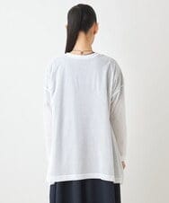 R6KGW66190 HIROKO BIS(小さいサイズ)(メゾン ドゥ サンク) 【小さいサイズ】スリットフレアヘムニットカーディガン ホワイト