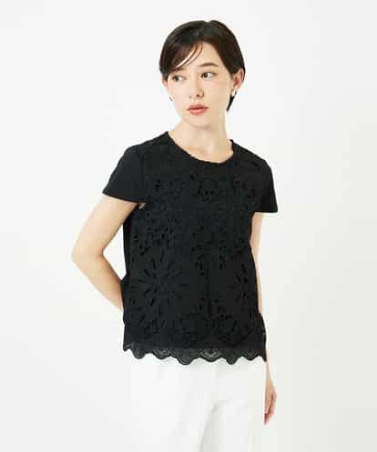 R6KHA15290 HIROKO BIS(小さいサイズ) 【小さいサイズ】フラワーデコ刺繍ブラウス