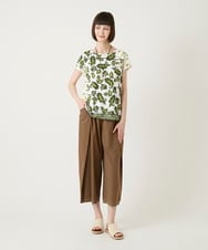 R6KHE20180 HIROKO BIS(小さいサイズ)(メゾン ドゥ サンク) 【小さいサイズ】ペイズリー柄フレンチスリーブカットソー ブルー