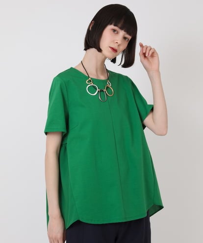 R6KHV15150  【小さいサイズ/洗濯機で洗える】バックフレアドッキングTシャツ