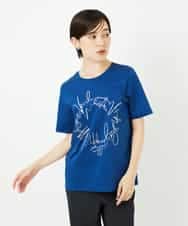 R6KIB09190 HIROKO BIS(小さいサイズ)(メゾン ドゥ サンク) 【小さいサイズ/接触冷感】ブレード刺繍デザインカットソー ブルー