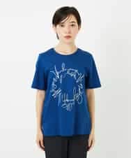 R6KIB09190 HIROKO BIS(小さいサイズ)(メゾン ドゥ サンク) 【小さいサイズ/接触冷感】ブレード刺繍デザインカットソー ブルー
