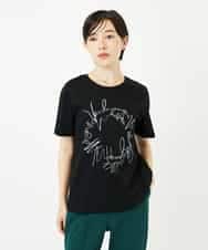 R6KIB09190 HIROKO BIS(小さいサイズ)(メゾン ドゥ サンク) 【小さいサイズ/接触冷感】ブレード刺繍デザインカットソー ブルー