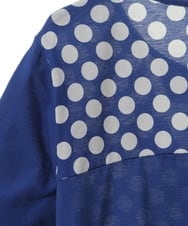R6KIT08200 HIROKO BIS(小さいサイズ)(メゾン ドゥ サンク) 【小さいサイズ/洗濯機で洗える】ドットデザインチュニックカットソー ブルー系