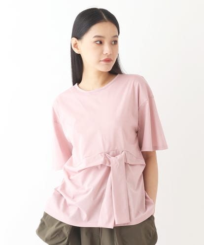 R6KIW32170  【小さいサイズ】フロントリボンカットソーTシャツ
