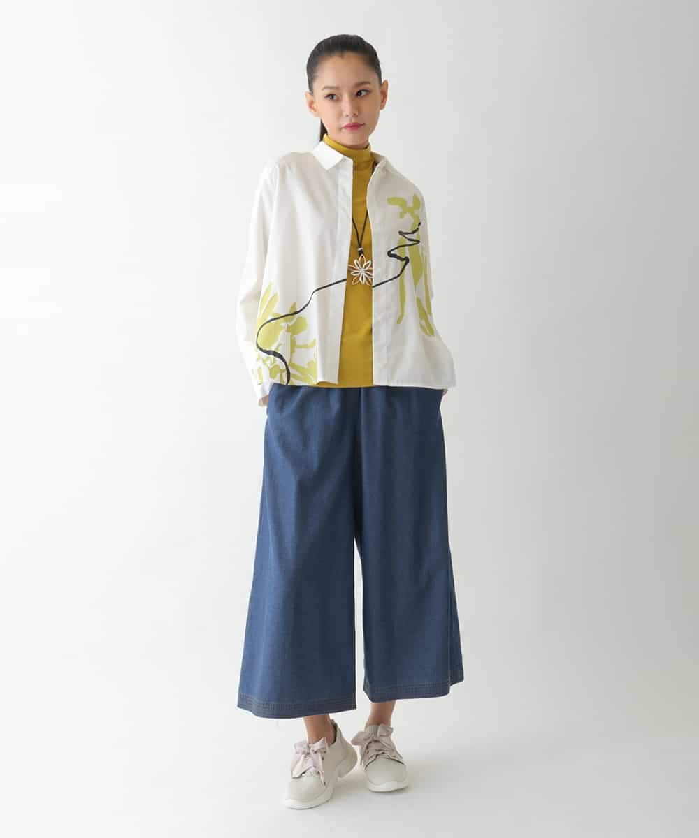 R6KJB70160 HIROKO BIS(小さいサイズ)(メゾン ドゥ サンク) 【小さいサイズ】配色ラインハイネックインナートップ イエロー