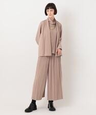R6KLT53270 HIROKO BIS(小さいサイズ)(メゾン ドゥ サンク) 【小さいサイズ】バックプリーツジャージーカーディガン ベージュ
