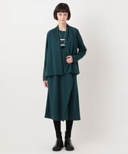 R6KLT53270 HIROKO BIS(小さいサイズ)(メゾン ドゥ サンク) 【小さいサイズ】バックプリーツジャージーカーディガン ベージュ