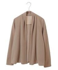 R6KLT53270 HIROKO BIS(小さいサイズ)(メゾン ドゥ サンク) 【小さいサイズ】バックプリーツジャージーカーディガン ベージュ