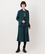 R6KLT53270 HIROKO BIS(小さいサイズ)(メゾン ドゥ サンク) 【小さいサイズ】バックプリーツジャージーカーディガン ベージュ